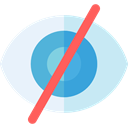 Multimedia, Hide, Multimedia Option, Body Part, Ophthalmology, Healthcare And Medical, interface, Eye, optical, Blind PaleTurquoise icon