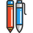 Office Material, Edit Tools, pencil, Pen, writing, Tools And Utensils, School Material DarkSlateGray icon