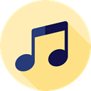 music, interface, music player, song, musical note, Quaver, Music And Multimedia Moccasin icon