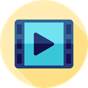 movie, Multimedia, Arrows, music player, ui, Play button, video player, Multimedia Option Moccasin icon