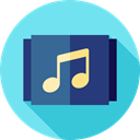 music, interface, music player, song, musical note, Quaver, Music And Multimedia SkyBlue icon