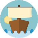 sailing, transportation, Boat, transport, sail, Sailboat, Boats SkyBlue icon