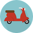 Motorcycle, Scooter, transportation, transport, Motorbike, Vespa SkyBlue icon