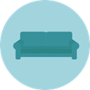 furniture, sofa, couch, Rest, relax, Furniture And Household LightBlue icon