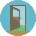 Access, Door, doorway, real estate, Exit Door, Furniture And Household MediumAquamarine icon