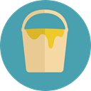 Paint bucket, pail, Tools And Utensils, Bucket, paint, Jug, Edit Tools, Art And Design CadetBlue icon