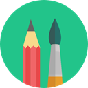 Painter, pencils, paint brush, Edit Tools, pencil, Art, Painting, Artistic LightSeaGreen icon