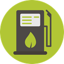 Energy, gas station, Ecological, Ecology And Environment, fuel, petrol, gasoline YellowGreen icon