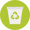 recycle bin, Trash, Ecology And Environment, Garbage, Can, recycling, Tools And Utensils YellowGreen icon
