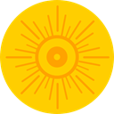sun, weather, nature, Sunny, warm, summer, meteorology, Summertime Gold icon
