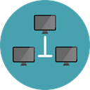 Laptop, Computer, transfer, technology, electronic, electronics, networking, computing CadetBlue icon
