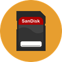 technology, electronics, sd card, Multimedia, card, storage, Memory card Goldenrod icon