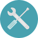 settings, Screwdriver, Wrench, repair, Setting, electronics, Tools And Utensils CadetBlue icon