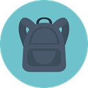 travel, Backpack, luggage, baggage, Bags MediumAquamarine icon