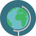 planet, Geography, Maps And Flags, Planet Earth, Earth Globe, Earth Grid, Maps And Location SeaGreen icon