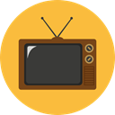 old, technology, electronics, vintage, Tv, screen, television, antenna SandyBrown icon