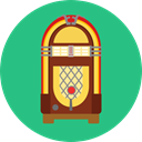 Antique, Jukebox, Elegant, Music And Multimedia, music, music player, furniture MediumSeaGreen icon