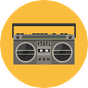 music, radio, technology, electronic, electronics, vintage, Communications SandyBrown icon