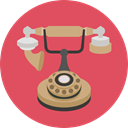 phone, telephone, technology, vintage, Communications, phone call IndianRed icon