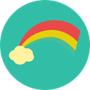 sun, weather, Rainbow, nature, spectrum, Atmospheric LightSeaGreen icon