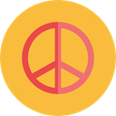 hippie, Peace, symbol, Shapes And Symbols, Cultures SandyBrown icon