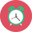 Clock, time, timer, alarm clock, Tools And Utensils, Time And Date IndianRed icon