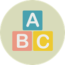 Baby Toy, Abecedary, Kid And Baby, Abc, letters, Fun LightGray icon