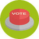 Badges, votes, Elections, Shapes And Symbols, vote, buttons, Circular YellowGreen icon
