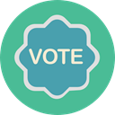 votes, Elections, Shapes And Symbols, vote, Circular, Badges CadetBlue icon