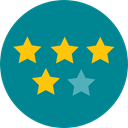 star, Favorite, Stars, signs, Shapes And Symbols, Favourite, rate, rating, shapes DarkCyan icon
