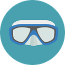 Goggles, Summertime, Dive, Sports And Competition, sea, sports, swimming, Diving CadetBlue icon