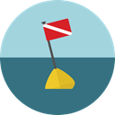 miscellaneous, Floating, Beach, Buoy LightBlue icon