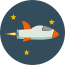 Rocket, transportation, transport, Space Ship, Rocket Ship, Space Ship Launch, Rocket Launch DarkSlateGray icon