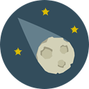 education, Asteroid, space, Astronomy, meteor, comet DarkSlateGray icon