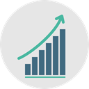 Business, Stats, statistics, graphic, Bar chart, Profits, Business And Finance, Seo And Web, graph Gainsboro icon