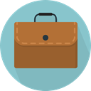 Business, Briefcase, Bag, suitcase, travel, portfolio SkyBlue icon