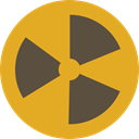 Energy, Alert, power, nuclear, industry, Radioactive, radiation, signs, Signaling Goldenrod icon