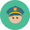 Professions And Jobs, job, Policeman, profession, Occupation, Man, people, user, Avatar CadetBlue icon