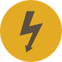 lightning, weather, electricity, Flash, Bolt, electrical, technology, thunder, Signaling Goldenrod icon