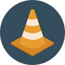 post, security, cone, traffic cone, urban, Bollards, Construction And Tools DarkSlateGray icon