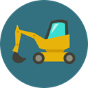 transportation, transport, Construction, Excavator, Bulldozer, Construction And Tools SeaGreen icon