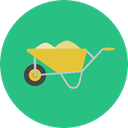 Wheelbarrow, gardening, Tools And Utensils, Cart, trolley, Construction, Construction And Tools, Farming And Gardening MediumSeaGreen icon