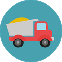 transportation, truck, transport, vehicle, Construction, Cargo Truck, Trucks, Construction And Tools CadetBlue icon