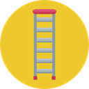 Pathway, Construction And Tools, Stairs, Ladder, staircase, Ladders Goldenrod icon