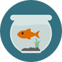 pet, Animals, Sea Life, Fish Bowl SeaGreen icon