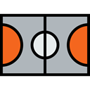 Game, sports, Playground, Sportive, Basketball Court, Sports And Competition Silver icon