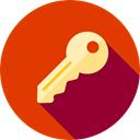 Passkey, pass, real estate, Tools And Utensils, Door Key, Key, password, Access OrangeRed icon