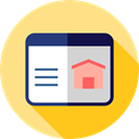 Browser, online, real estate Khaki icon