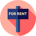 property, signs, real estate, For Rent LightPink icon