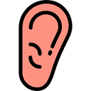 Sound Bars, medical, listen, listening, ears, Ear, deaf, Sound Waves LightSalmon icon